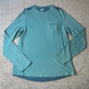 lululemon shirt Mens medium teal Pocket Two Tone vent tech athletic workout‎